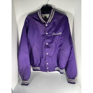 Vintage West Wind Avondale UMC Satin Jacket‎ XL Darrell Methodist Purple